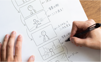 TVCM絵コンテを手書きでつくる